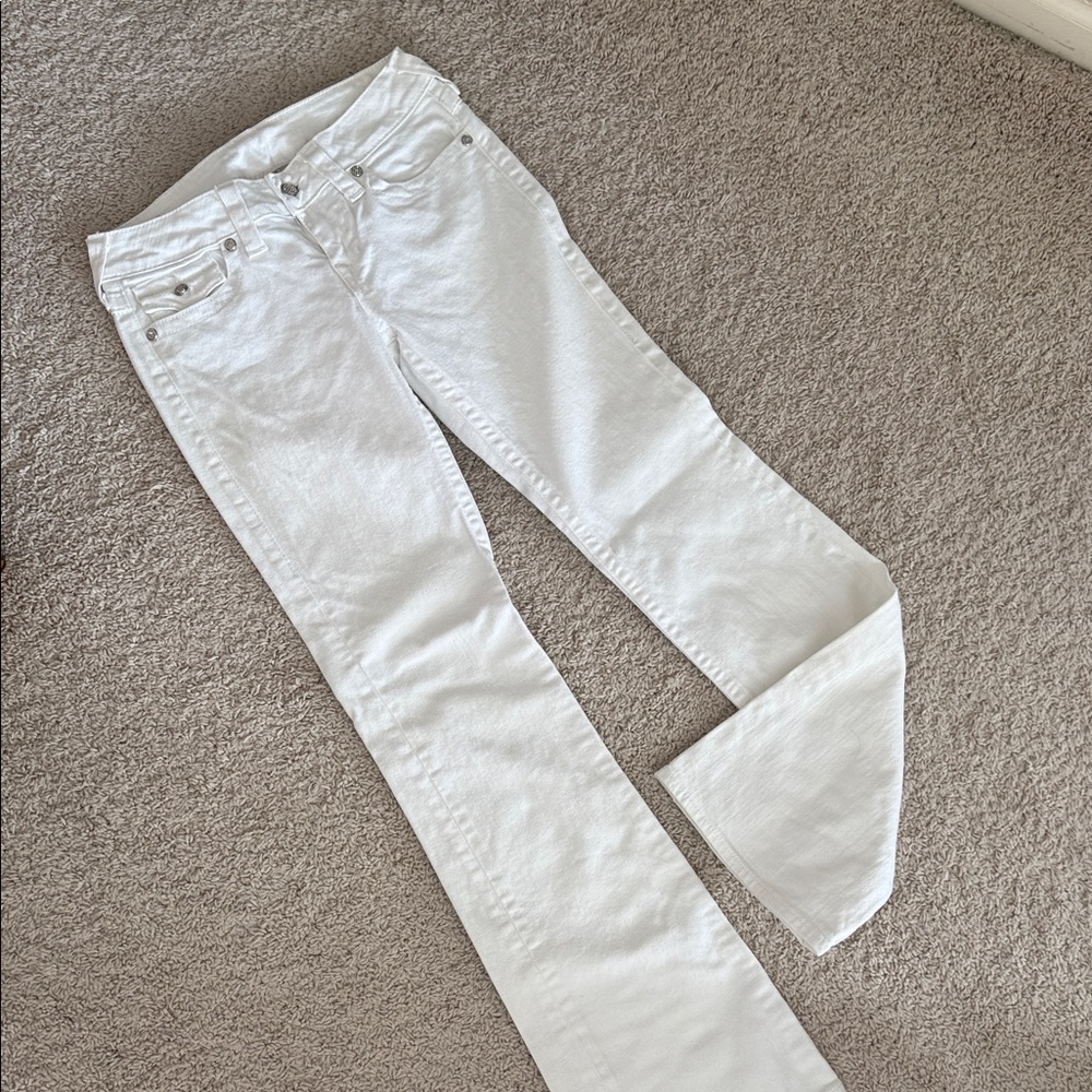 True Religion White Flare Jeans